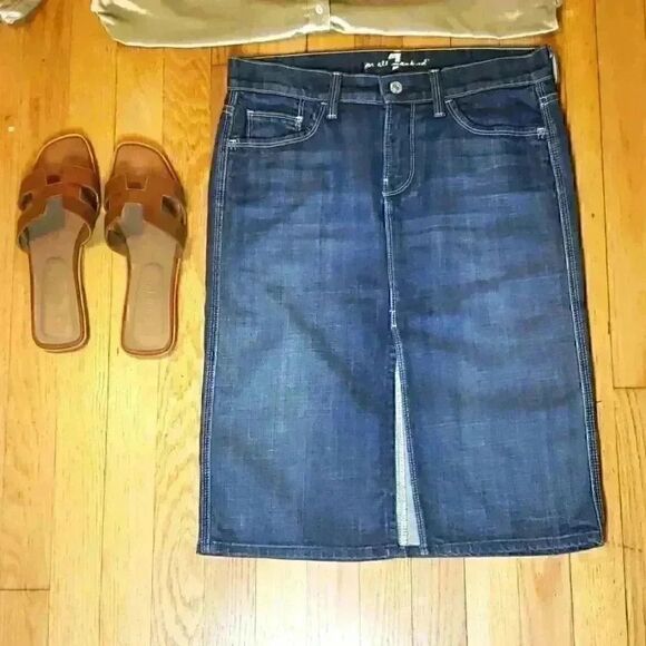 7 For All Mankind Dresses & Skirts - 7 for all Mankind Denim Skirt Size 27